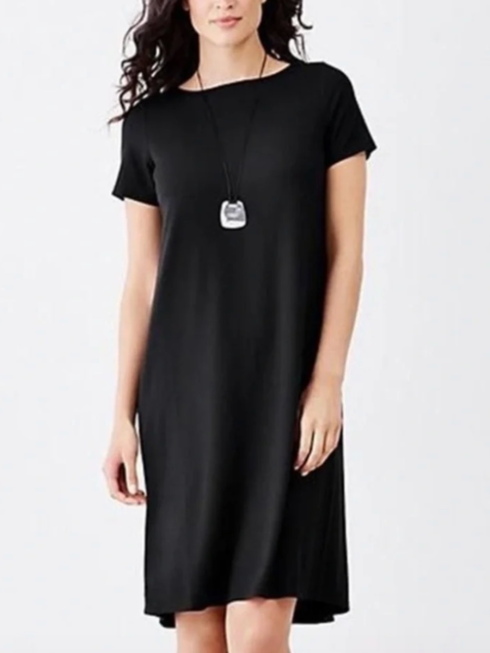 Jill Wearever Collection T-shirt dress with pleated back  Black size M